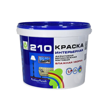 Краска РАДУГА 210 интерьерная 3,50 кг (акриловая)