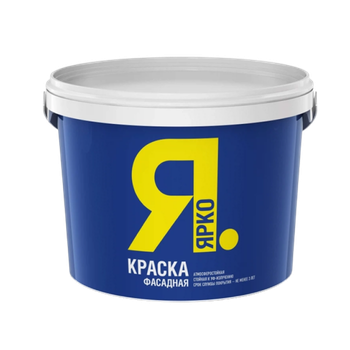 Краска ЯРКО фасадная белая, ведро 45 кг