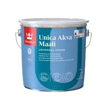 Краска TIKKURILA Unica Akva Maali акрилатная краска, база А,С, ведро 2,7 л