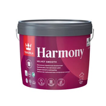 Краска TIKKURILA Harmony интерьерная  краска глубокоматовая для стен и потолков, база А,С, ведро 2,7 л (акриловая)