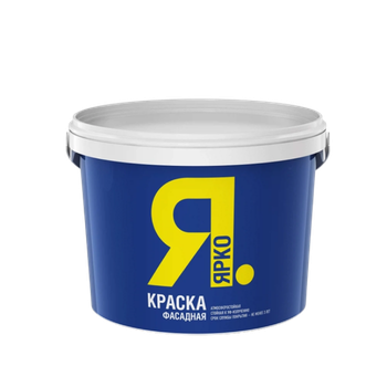 Краска ЯРКО фасадная белая, ведро 6 кг