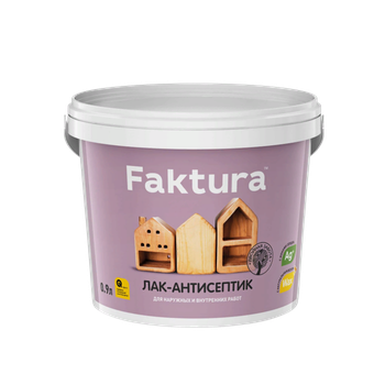 Лак-антисептик FAKTURA орех, ведро 0,9 л