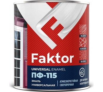 Эмаль FAKTOR ПФ-115 голубая, банка 0,8 кг