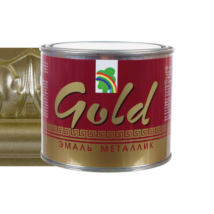 Эмаль РАДУГА 117 декоративная металлик GOLD 0,4 л (фото 1)