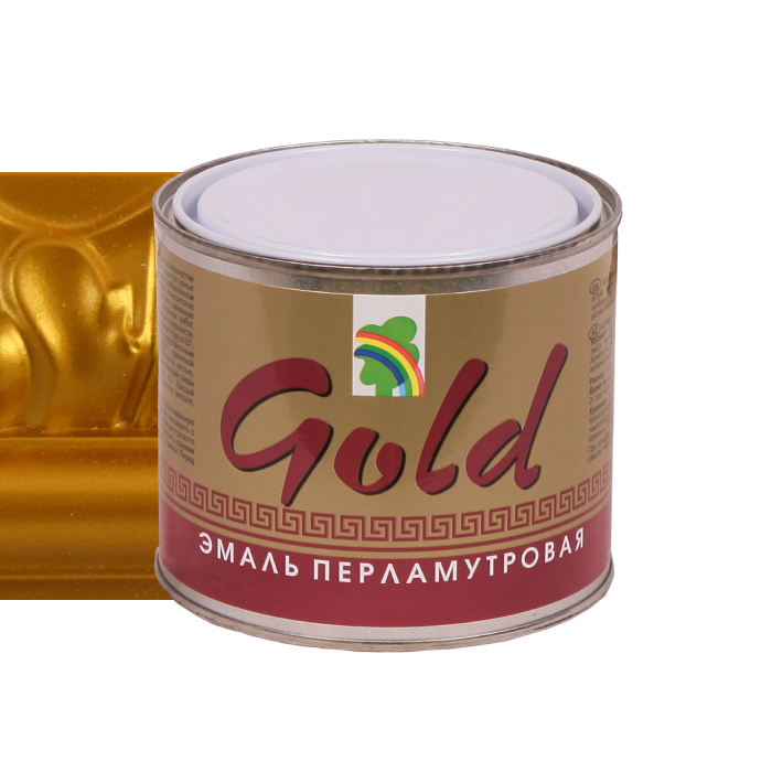 Эмаль РАДУГА 117 декоративная перламутровая GOLD 0,4 л (фото 1)