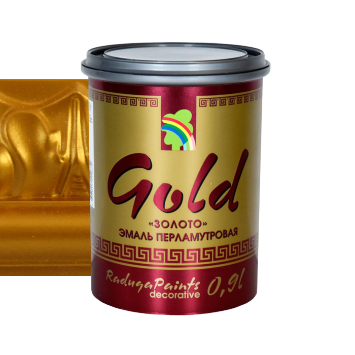 Эмаль РАДУГА 117 декоративная перламутровая GOLD 0,9 л (фото 1)