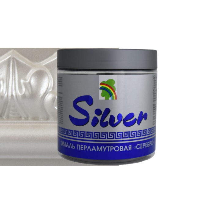Эмаль РАДУГА 117 декоративная перламутровая SILVER 0,25 л (фото 1)