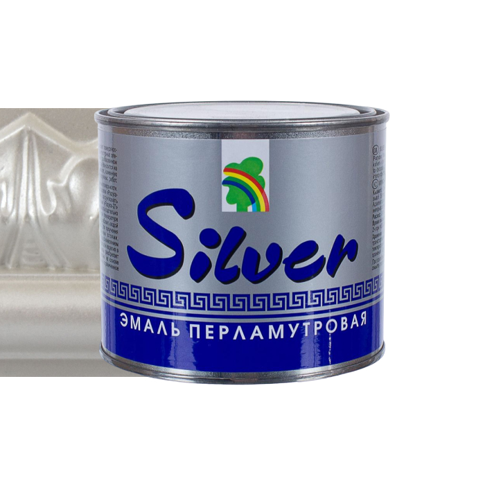 Эмаль РАДУГА 117 декоративная перламутровая SILVER 0,4 л (фото 1)